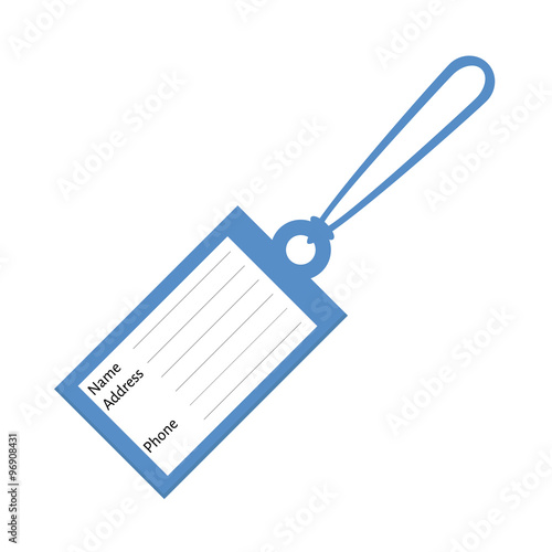 Blue luggage tag