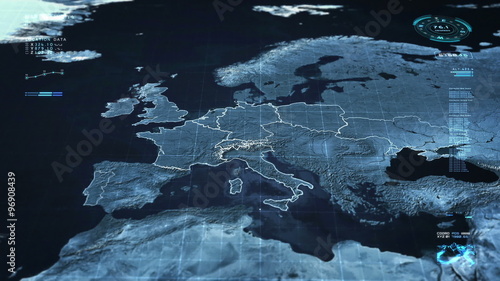 Europe and Africa Digital Map