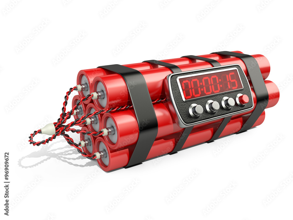 Bomb with digital clock timer Bomb with digital clock timer
