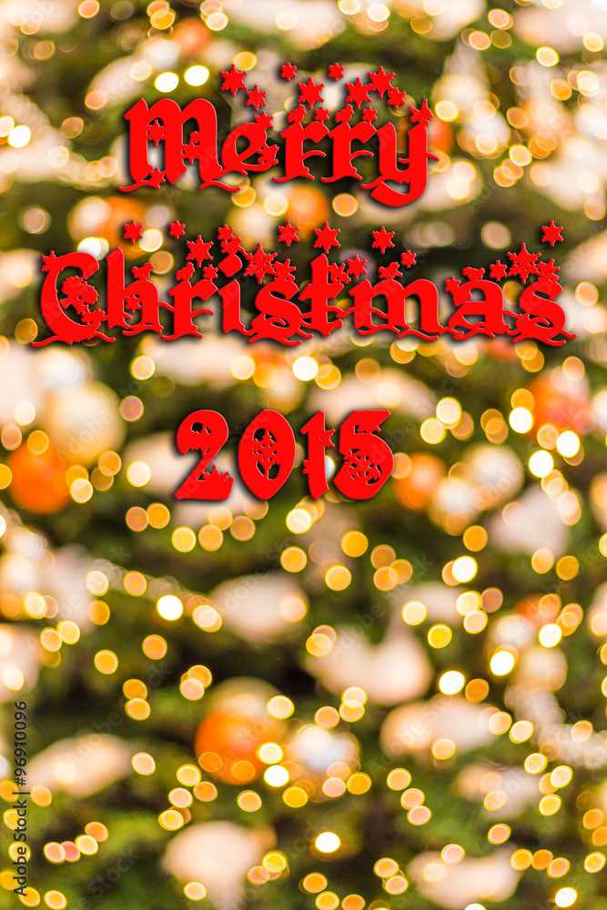 Christmas typography, Merry Christmas concept on blur background