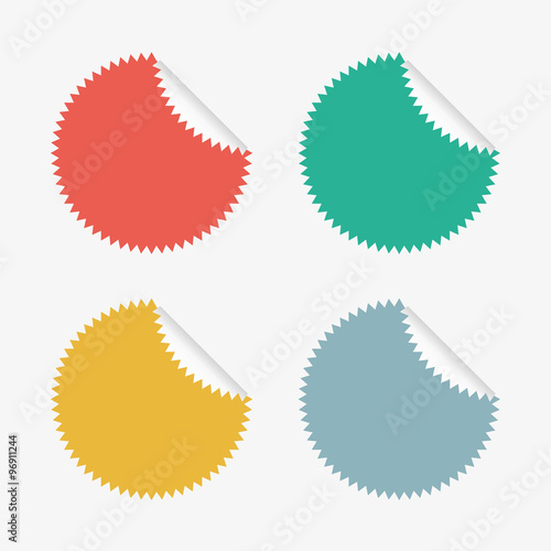 Colored Stickers Set in Vector