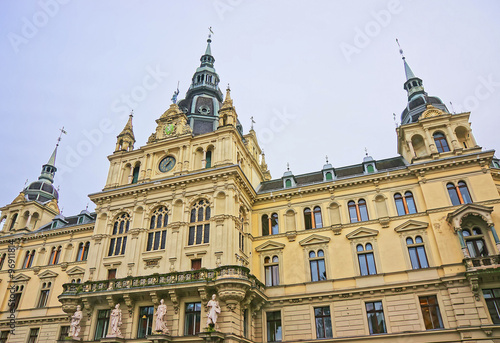 Fragment of Graz Town Hall in Graz of Austria