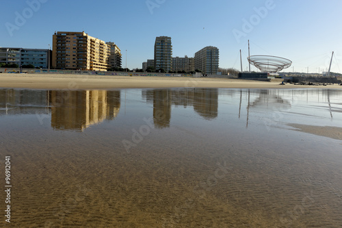 City of Matosinhos reflected on the wet sand
