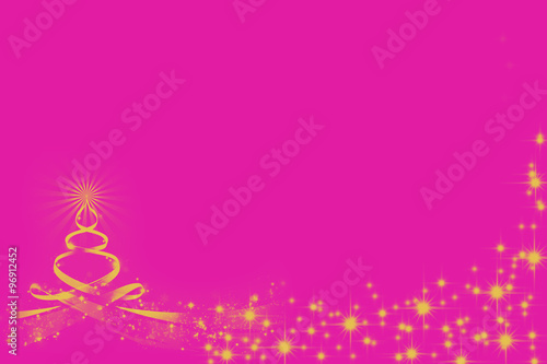 Yellow candle with star drawn by lines on magenta background.