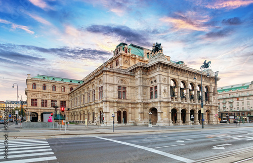 State Opera at sunrise - Vienna - Austria photo