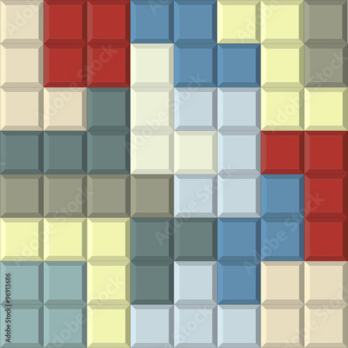 Seamless colorful background with tetris shapes