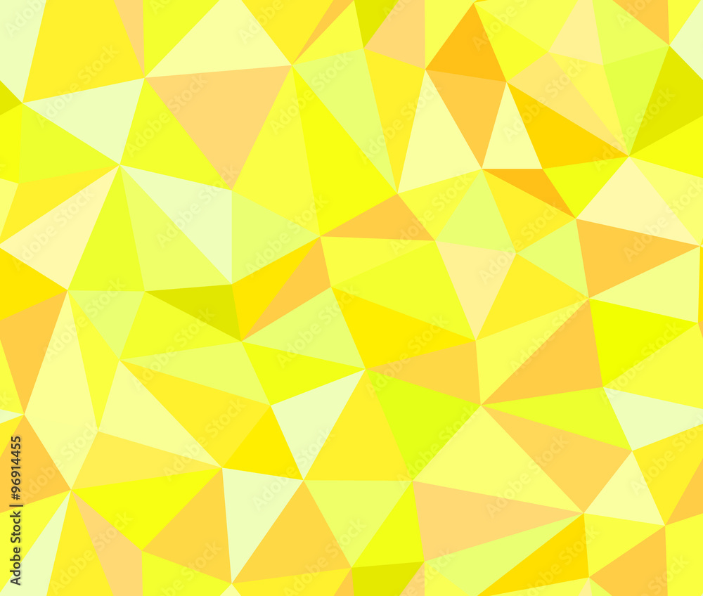 Geometric vector seamless background of yellow triangles Geometric vector seamless background of yellow triangles