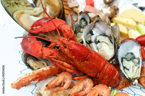 Seafood lobster on table
