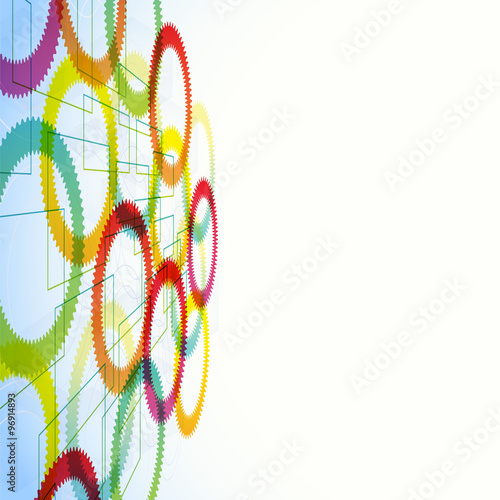 abstract futuristic geometric background. multicolored technolog