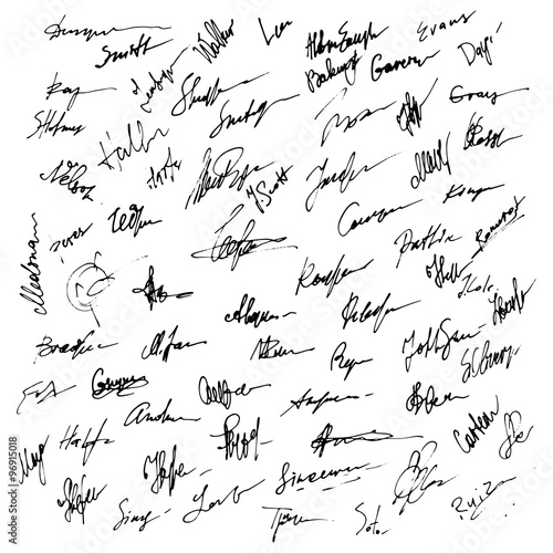 Signatures set. Abstract Business autograph illustration.