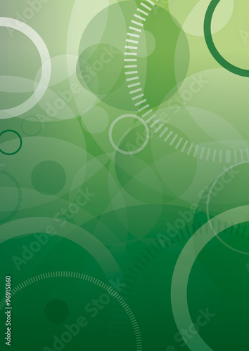Green ring abstract vector background