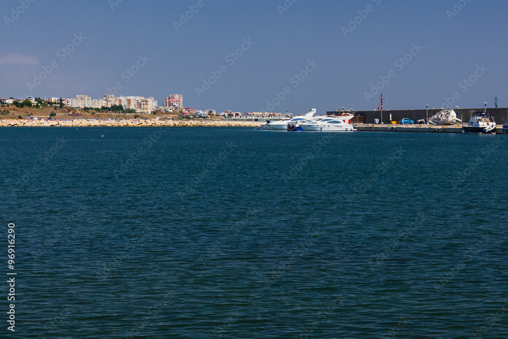 Constanta Tomis harbor at Black Sea