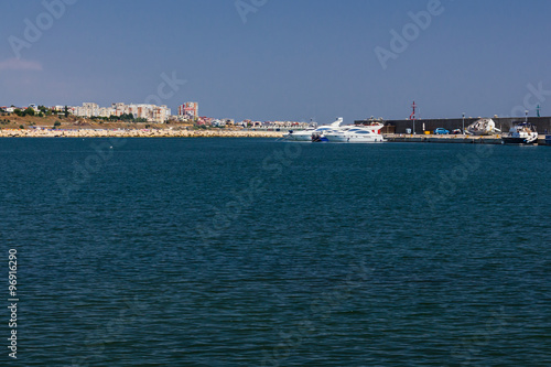 Constanta Tomis harbor at Black Sea