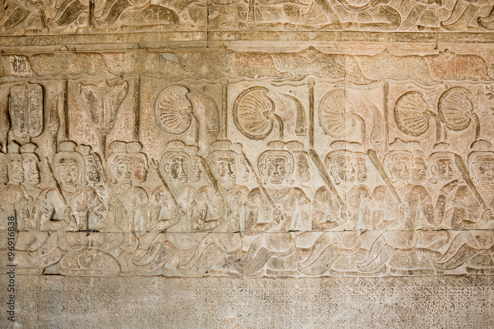 A Bas-Relief Statue of Khmer Culture A Bas-Relief Statue of Khmer Culture