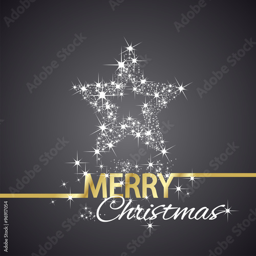 Christmas stars symbol black background