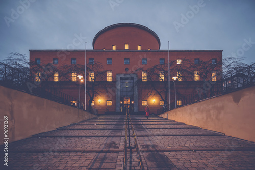 Photography Building of the city library or Stadsbiblioteket with its rotund