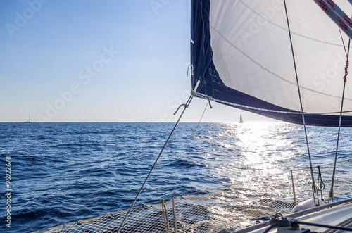 Sailing in the Aegean sea, Greece