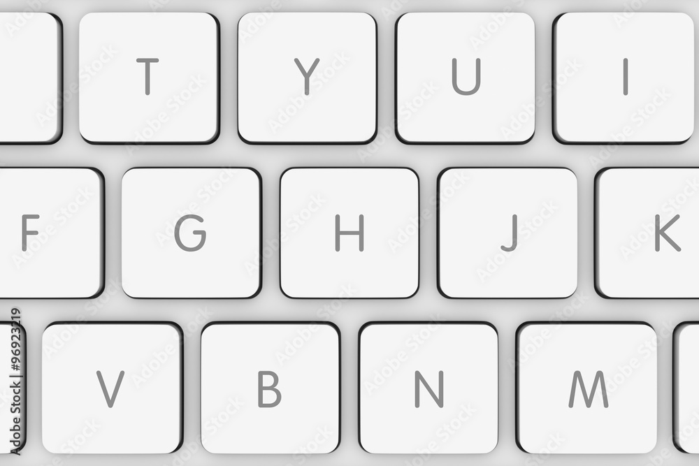 White Computer Keyboard Background
