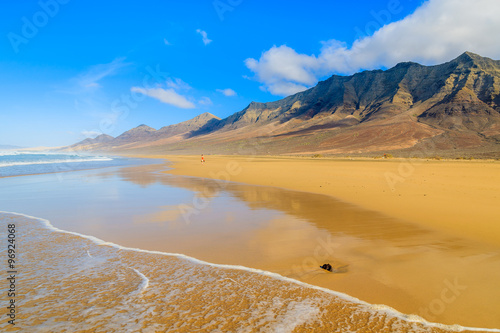 Beautiful Cofete beach, Fuerteventura, Canary Islands, Spain photo