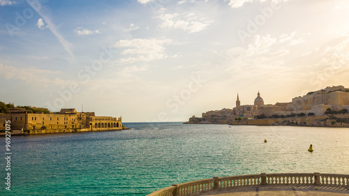 Harbor of Malta in the morning photo