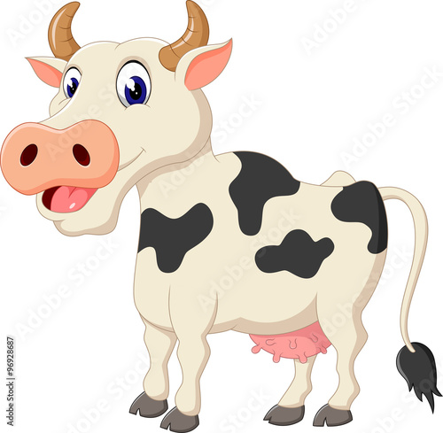 illustration of Cute cow cartoon 
