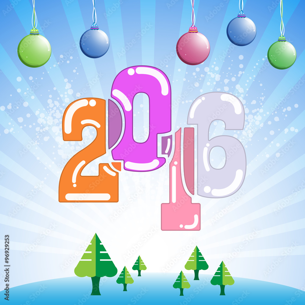 vector abstract 2016 happy new year banner design celebration concept