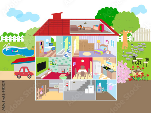 A picture showing the inside of house