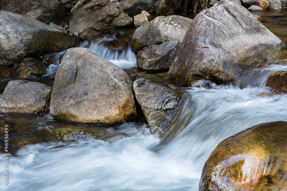 Fototapeta premium Beautiful waterfall on the rocks