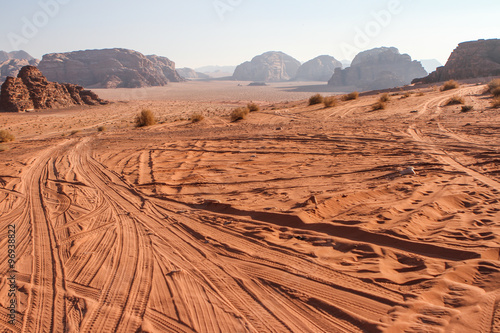 Desert landscape of Wadi Rum, Jordan