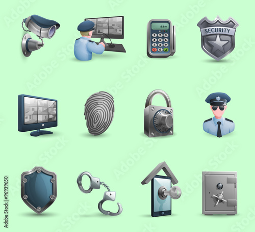  Security Symbols Icons Set 