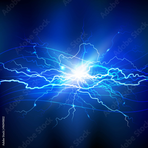  Blue Lightning Background 
