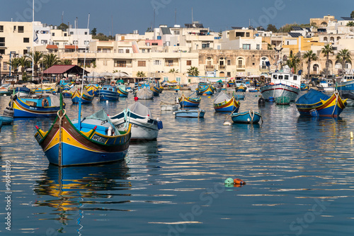 Boote im Hafen von Marsaxlokk Fishing Village - Malta