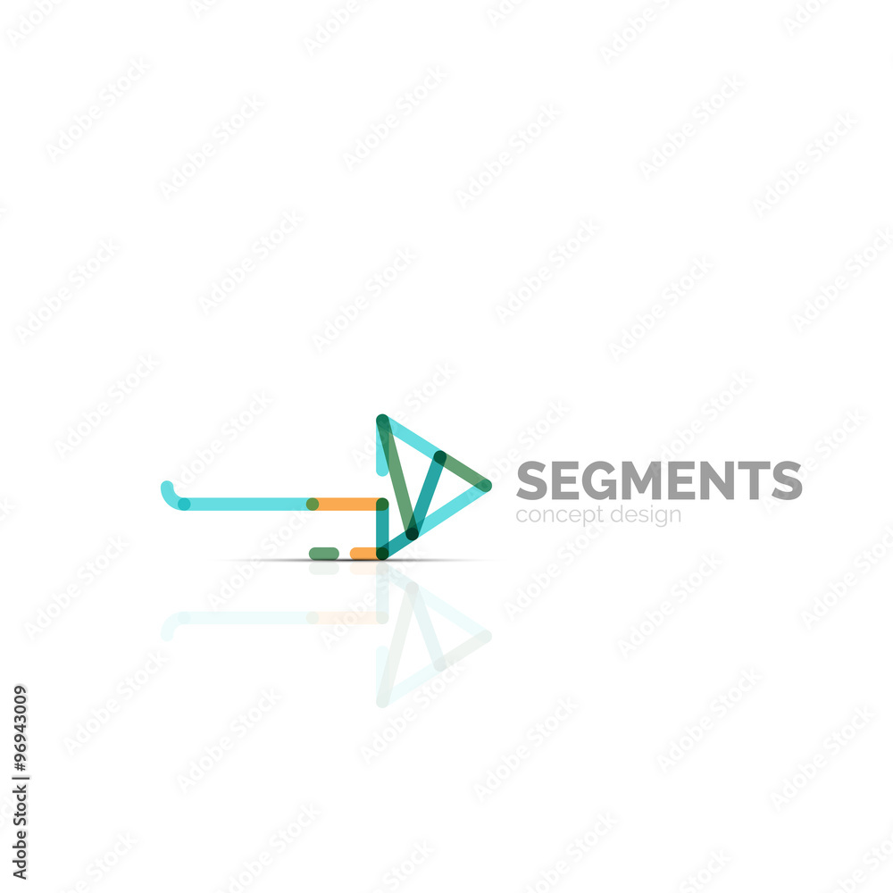 Arrow icon vector logo. Company branding element Arrow icon vector logo. Company branding element