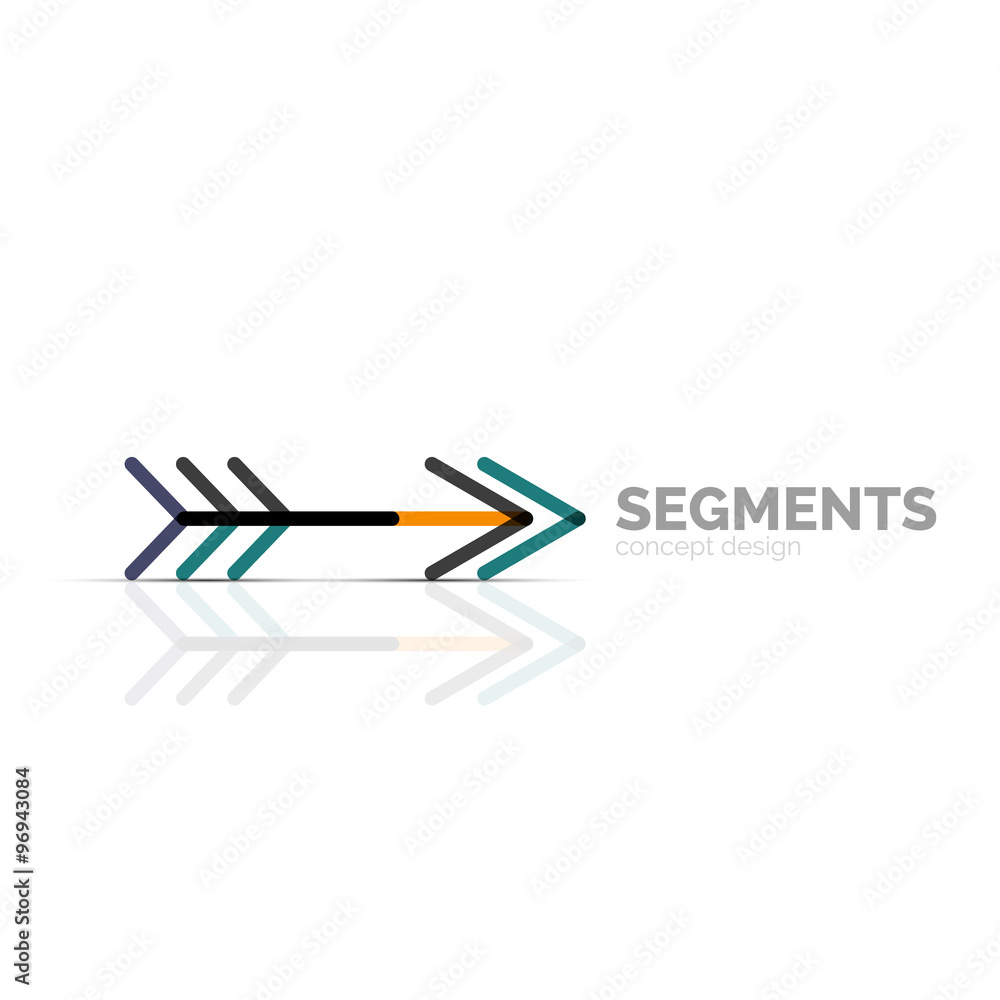 Arrow icon vector logo. Company branding element Arrow icon vector logo. Company branding element