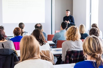 Person delivering a speach.