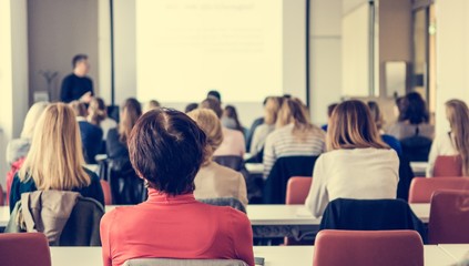 Audience at business conference.