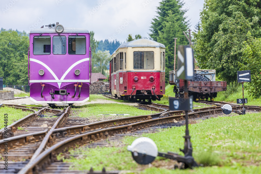 narrow gauge railway, Nova Bystrice, Czech Republic narrow gauge railway, Nova Bystrice, Czech Republic