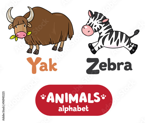 Animals alphabet or ABC.