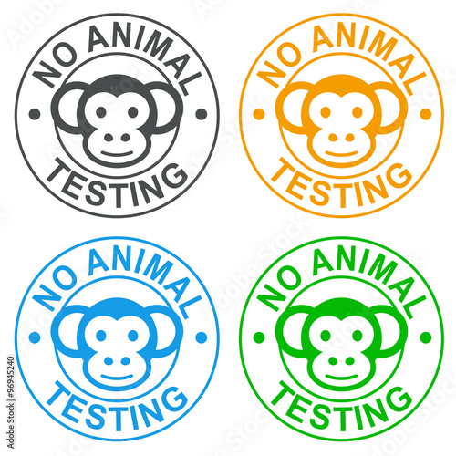 Icono plano NO ANIMAL TESTING varios colores #1