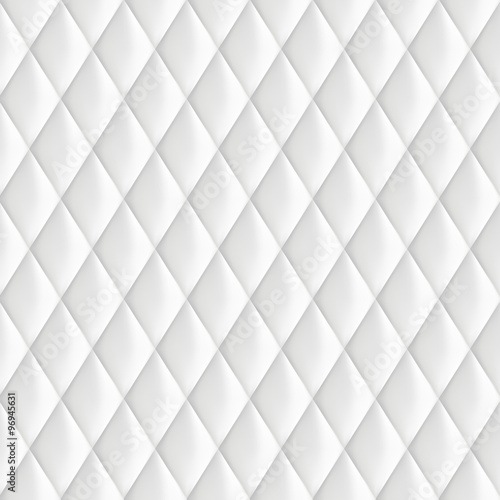 Abstract background texture of an old natural luxury, modern style leather with rhombus. Classic white of retro wall, door, sofa or studio interior 