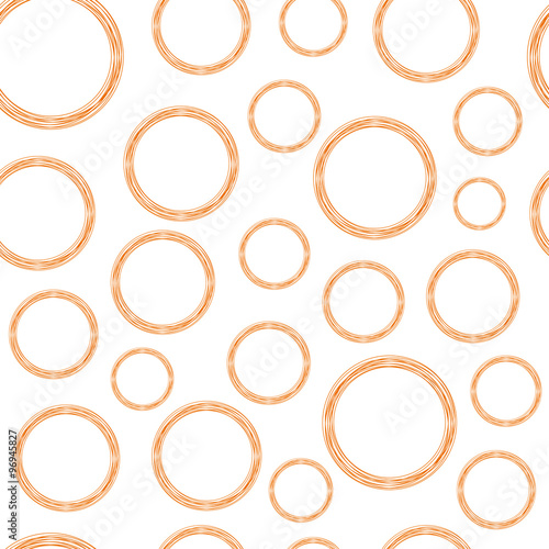 Orange Circles on White Background