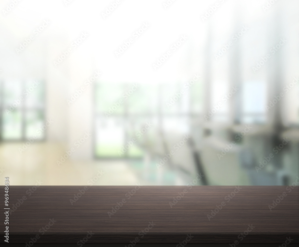Wood Table Of Background in Office Wood Table Of Background in Office