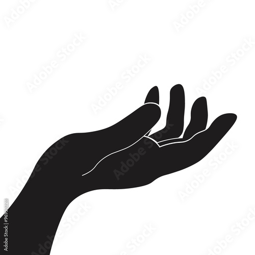 The palm of the hand vector path stretches help