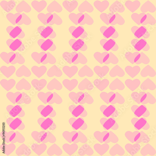 Wallpaper Mural Valentine's seamless pattern with hearts Torontodigital.ca