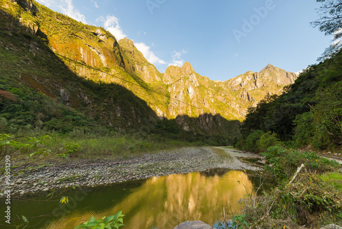 Urubamba River and Machu Picchu mountains, Peru