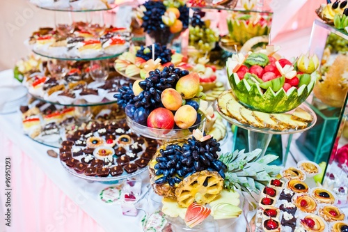 Wedding reception. Table with fruits and sweets © AS Photo Family