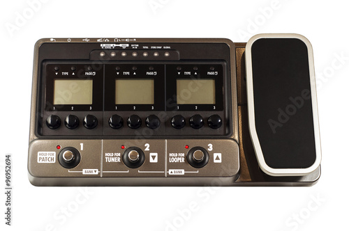 Guitar effects processor isolated on white