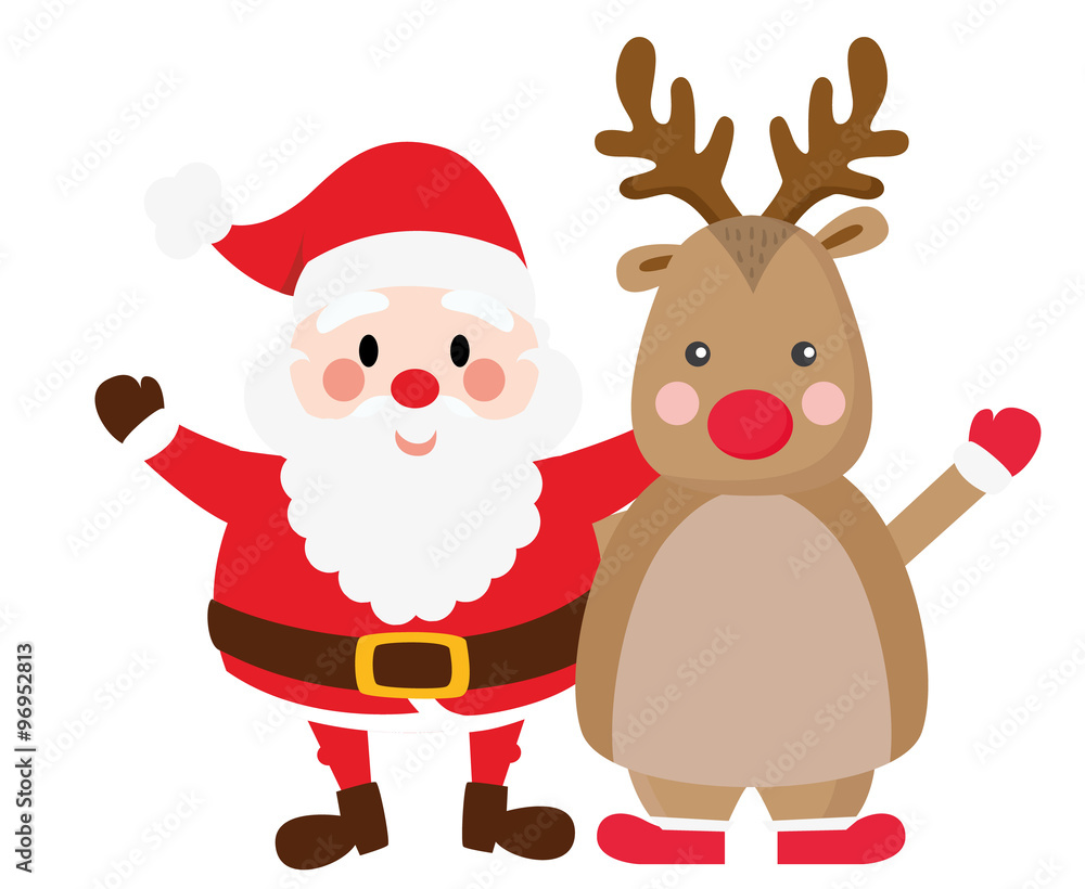 Santa und Rudolph Best Friends