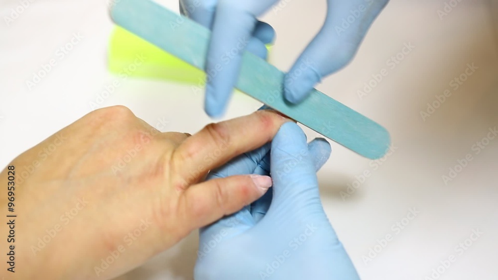 woman doing manicure beauty salon varnish wellness woman doing manicure beauty salon varnish wellness