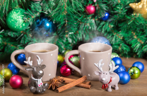 Christmas decoration with two cups